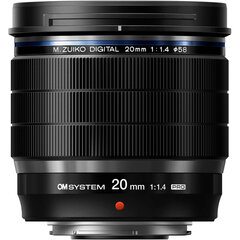 Olympus OM SYSTEM M.ZUIKO DIGITAL ED 20mm F1.4 PRO hind ja info | Fotoaparaatide objektiivid | hansapost.ee