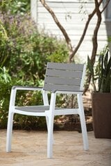 Садовое кресло Harmony Armchair, белое/светло-серое цена и информация | Садовые стулья, кресла, пуфы | hansapost.ee