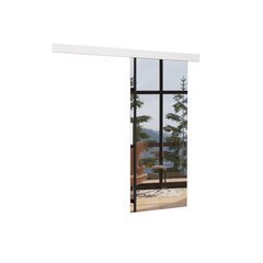 Двери для ниши с зеркалом ADRK Furniture Tess 86, белые цена и информация | Шкафы | hansapost.ee