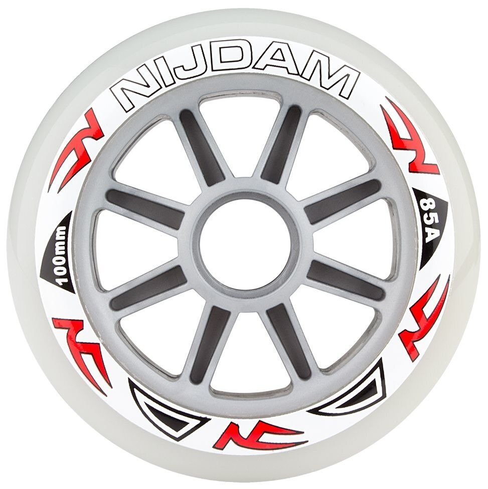 Rulluisu rattad Nijdam, 100x24 mm, 85 A цена и информация | Rulluisud ja tarvikud | hansapost.ee