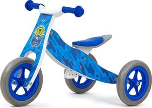 Трехколесный балансный велосипед Milly Mally Look 2in1, Blue Army цена и информация | Балансировочные велосипеды | hansapost.ee
