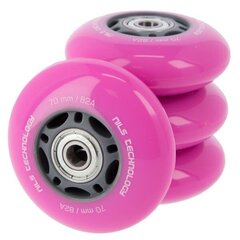 Rulluisu rattad Nils Extreme, PU 70x24 82A + ABEC-7 price and information | Roller skates and accessories | hansapost.ee