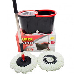 Puhastuskomplekt Super Spin MOP (mopp, kuivatusmehhanismiga ämber) hind ja info | Puhastustarvikud | hansapost.ee