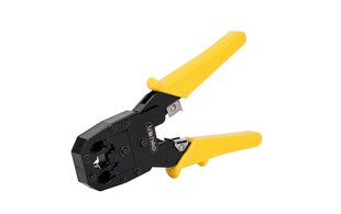 Ethernet Crimper 4/6/8P RJ45/RJ14/RJ12/RJ9 Deli Tools EDL2468 (yellow) hind ja info | Tööriistakastid, tööriistakotid ja -kärud | hansapost.ee