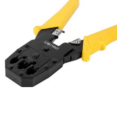 Ethernet Crimper 4/6/8P RJ45/RJ14/RJ12/RJ9 Deli Tools EDL2468 (yellow) цена и информация | Ящики для инструментов, держатели | hansapost.ee