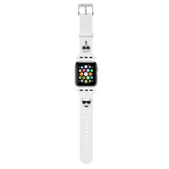 Karl Lagerfeld Karl and Choupette Watch Strap for Apple Watch 42/44mm White hind ja info | Nutikellade aksessuaarid ja tarvikud | hansapost.ee