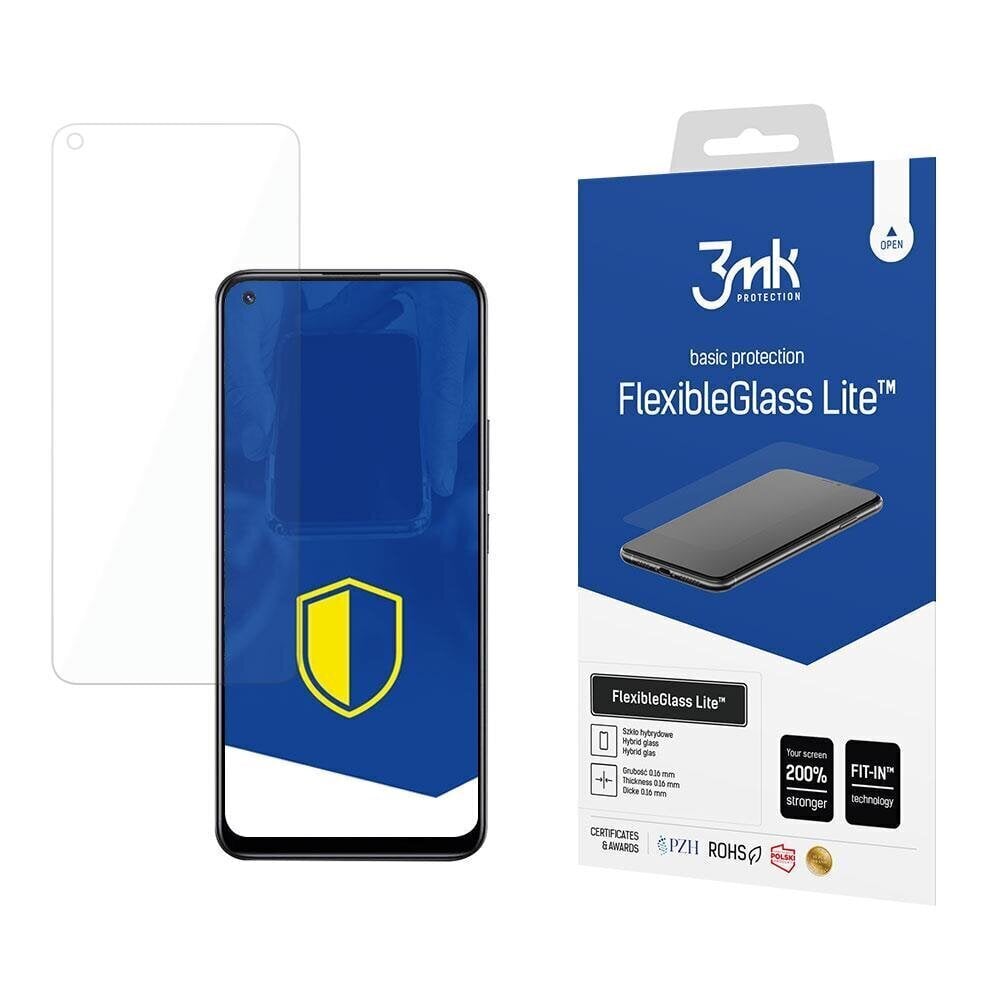 Kaitseklaas 3mk FlexibleGlass Lite Realme 8 5G jaoks hind ja info | Ekraani kaitseklaasid ja kaitsekiled | hansapost.ee