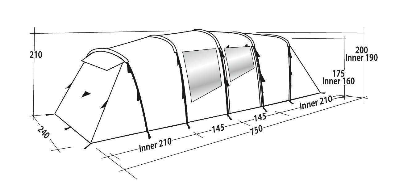 Telk Easy Camp Huntsville Twin 800, roheline hind ja info | Telgid | hansapost.ee