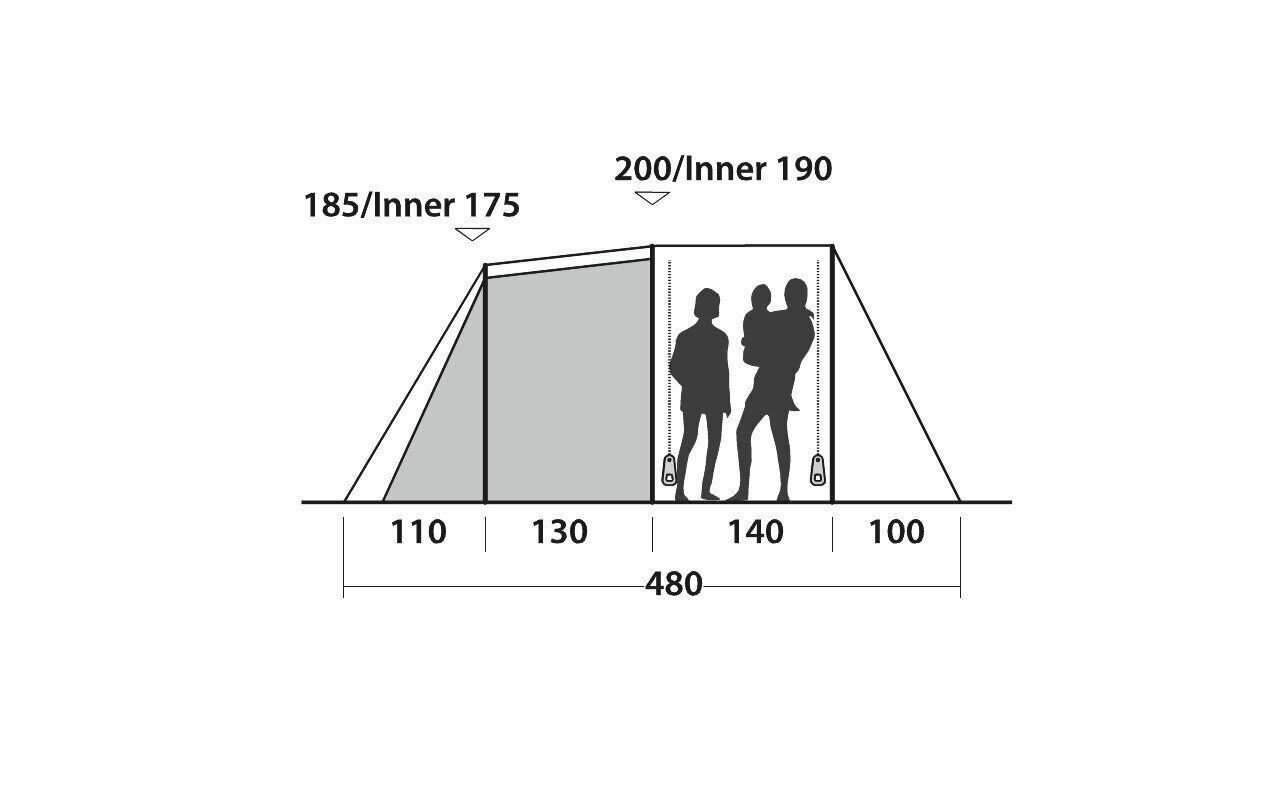 Telk Easy Camp Huntsville 600, roheline hind ja info | Telgid | hansapost.ee