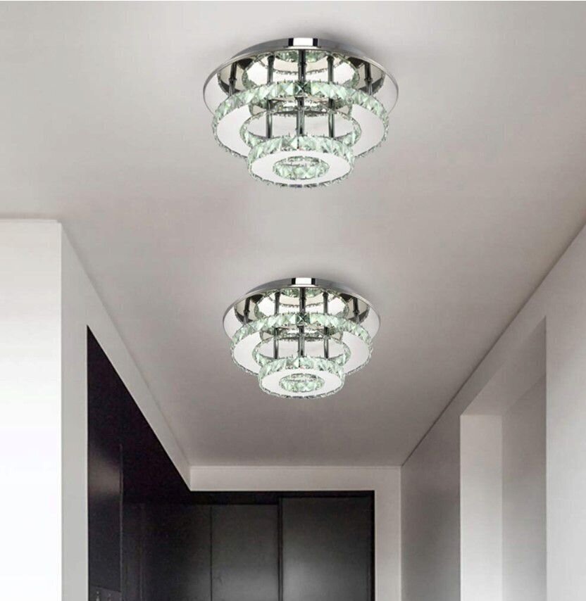 LED laevalgusti Crystal Round Double, 4000K hind ja info | Laelambid | hansapost.ee