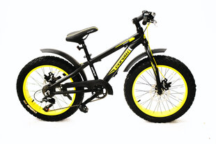 Laste jalgratas Corelli Fatboy 20", must/kollane hind ja info | Jalgrattad | hansapost.ee