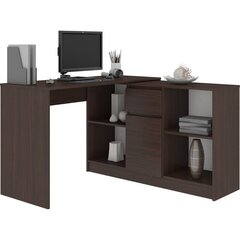 Письменный стол с комодом NORE B17, темно-коричневого цвета цена и информация | Компьютерные, письменные столы | hansapost.ee