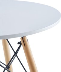 Стол Saska Garden Matera, 60x60 см, белый цена и информация | Кухонные и обеденные столы | hansapost.ee