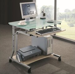 Офисный компьютерный стол Techly, с полкой для клавиатуры, колесиками. цена и информация | Компьютерные, письменные столы | hansapost.ee