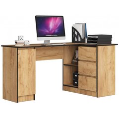 Письменный стол NORE B20, правый вариант, коричневый цена и информация | Компьютерные, письменные столы | hansapost.ee