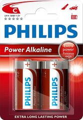 Patareid Philips Power Alkaline, C/R14 B2 hind ja info | Patareid | hansapost.ee