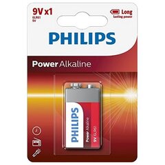 Patarei PHILIPS Power Alkaline 9V/6LR61 цена и информация | Батарейки | hansapost.ee