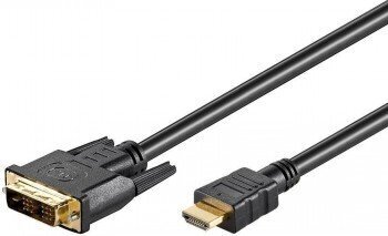 GB HDMI/DVI CABLE 2M, HDMI - DVI-D SINGLE-LINK (18+1 PIN), G hind ja info | Juhtmed ja kaablid | hansapost.ee
