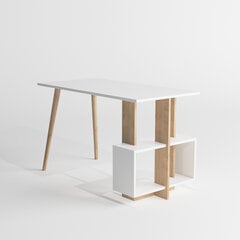 Письменный стол Kalune Design Lagomood Side, белый/светло-коричневый цена и информация | Детские письменные столы | hansapost.ee