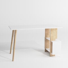 Письменный стол Kalune Design Lagomood Side, белый/светло-коричневый цена и информация | Детские письменные столы | hansapost.ee