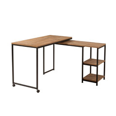 Kirjutuslaud Kalune Design Bera, pruun/must цена и информация | Компьютерные, письменные столы | hansapost.ee