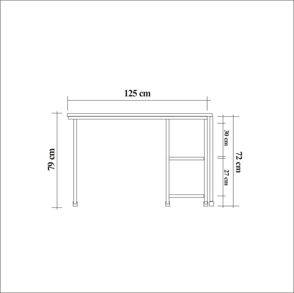 Kirjutuslaud Kalune Design Bera, pruun/must hind ja info | Arvutilauad, kirjutuslauad | hansapost.ee