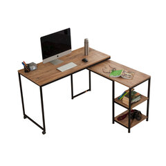 Письменный стол  Kalune Design Bera, коричневый/черный цена и информация | Детские письменные столы | hansapost.ee