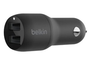Зарядное устройство Belkin Dual USB-A Car Charger 24W BOOST  цена и информация | Зарядные устройства для телефонов | hansapost.ee