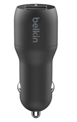 Belkin Dual USB-A autolaadija 24W BOOST↑CHARGE hind ja info | Laadijad mobiiltelefonidele | hansapost.ee