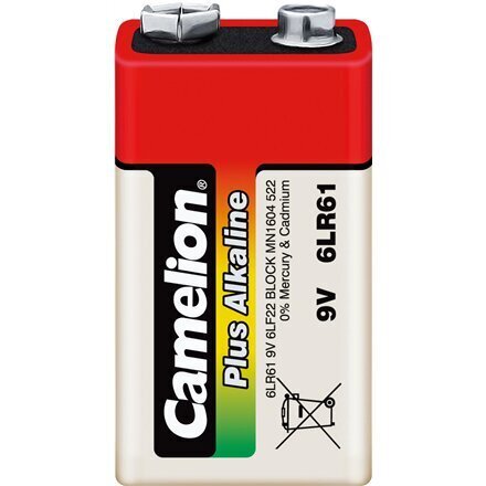 Camelion patarei Plus Alkaline 9V, 6LR61, 1 tk цена и информация | Patareid | hansapost.ee