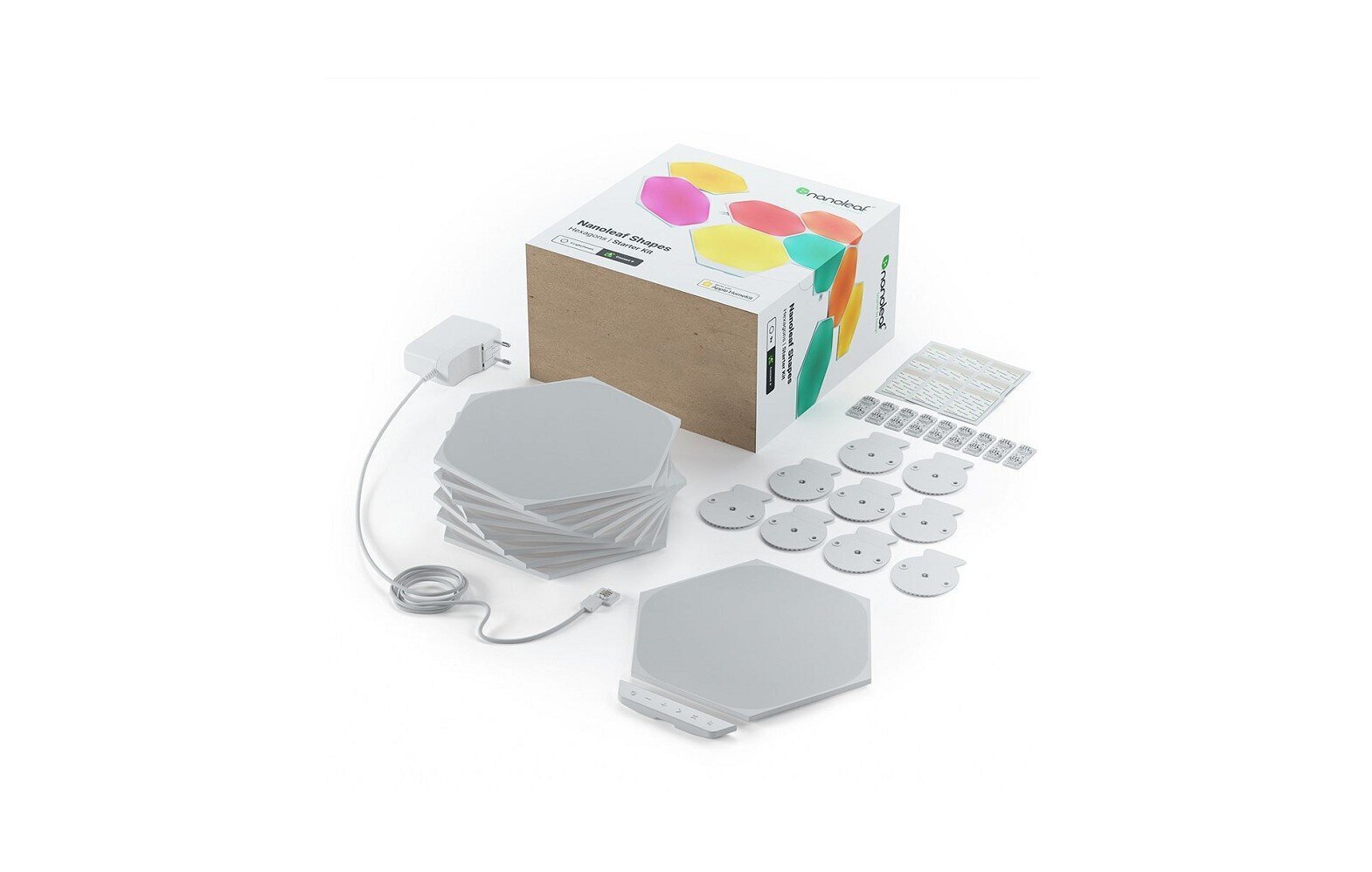 Nanoleaf Shapes Hexagons Smarter Kit (9 paneeli) hind ja info | Seinavalgustid | hansapost.ee