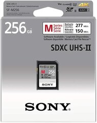 SD UHS-II Klass 10 mälukaart 256GB Sony SF-M256 hind ja info | Fotoaparaatide mälukaardid | hansapost.ee