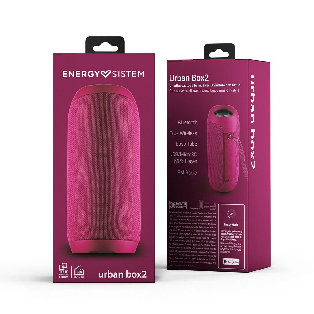 Energy Sistem Urban Box 2, roosa hind ja info | Kõlarid | hansapost.ee