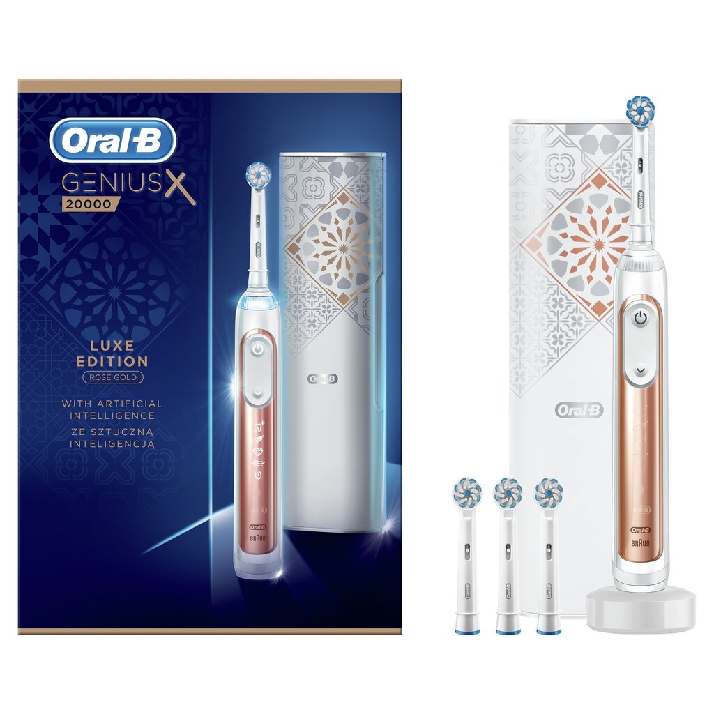 Elektriline hambahari Oral-B Genius X 20000N, Rose Gold UT Lux Edition hind ja info | Elektrilised hambaharjad | hansapost.ee