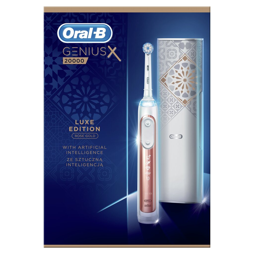 Elektriline hambahari Oral-B Genius X 20000N, Rose Gold UT Lux Edition hind ja info | Elektrilised hambaharjad | hansapost.ee