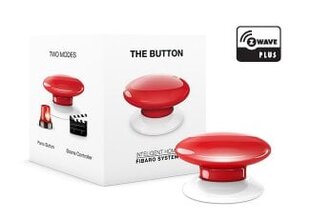 Кнопка Fibaro Z-Wave, Красный цена и информация | Выключатели, розетки | hansapost.ee