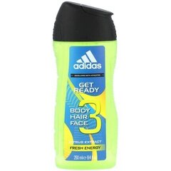 Dušigeel Adidas Get Ready! meestele 250 ml hind ja info | Dušigeelid ja deodorandid meestele | hansapost.ee