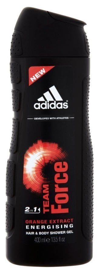 Adidas Team Force 3 in 1 dušigeel meestele (dušigeel keha juustele) 400 ml hind ja info | Dušigeelid ja deodorandid meestele | hansapost.ee