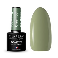 Стойкий гибридный лак для ногтей Claresa Green 801, 5 г цена и информация | Лаки для ногтей, укрепители для ногтей | hansapost.ee
