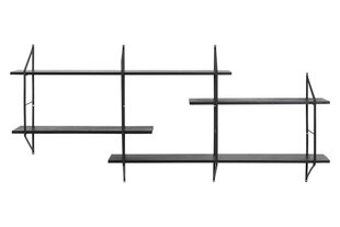 Подвесная полка Belfast, 191x25x79 см, черная цена и информация | Полки | hansapost.ee