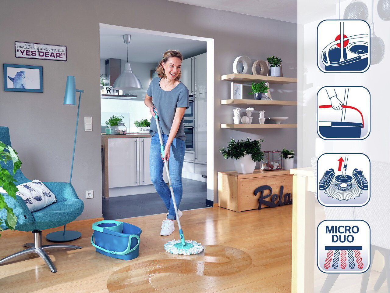 Põrandapesu komplekt Clean Twist Disc Mop Ergo Leifheit цена и информация | Puhastustarvikud | hansapost.ee