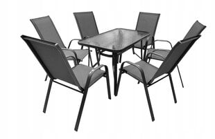 Комплект уличной мебели Barbados Duo 150/6, черный цена и информация | Комплекты уличной мебели | hansapost.ee