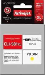 Printerikassett ActiveJet AC-581YRX, kollane hind ja info | Tindiprinteri kassetid | hansapost.ee