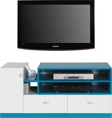 TV laud Mobi 12, valge/sinine hind ja info | Televiisori alused | hansapost.ee