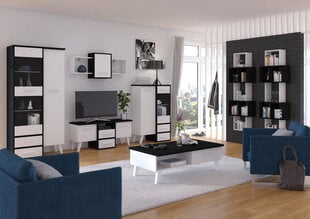 Столик RTV Nordis 3D, черный/белый цена и информация | Тумбы под телевизор | hansapost.ee