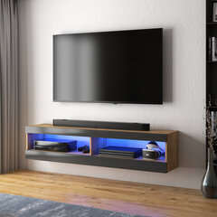 TV laud Selsey Dean LED 100 cm, pruun/must hind ja info | Televiisori alused | hansapost.ee