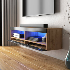 ТВ столик Selsey  Viansola LED 100 см, коричневый/черный цена и информация |  Тумбы под телевизор | hansapost.ee