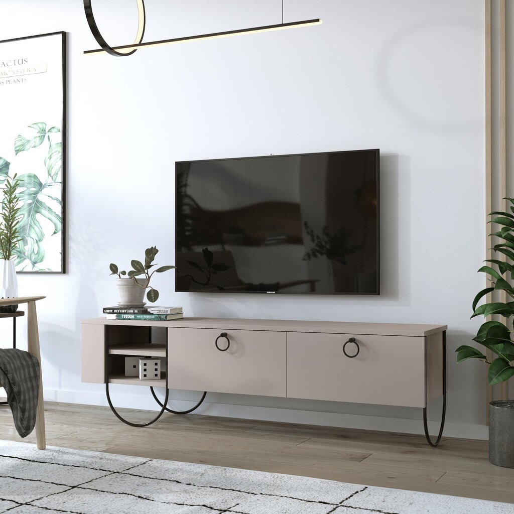 TV-laud Norfolk, beeži värvi цена и информация | Televiisori alused | hansapost.ee