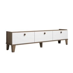 ТВ столик Kalune Design Sumer E3620, белый/коричневый цена и информация | Тумбы под телевизор | hansapost.ee