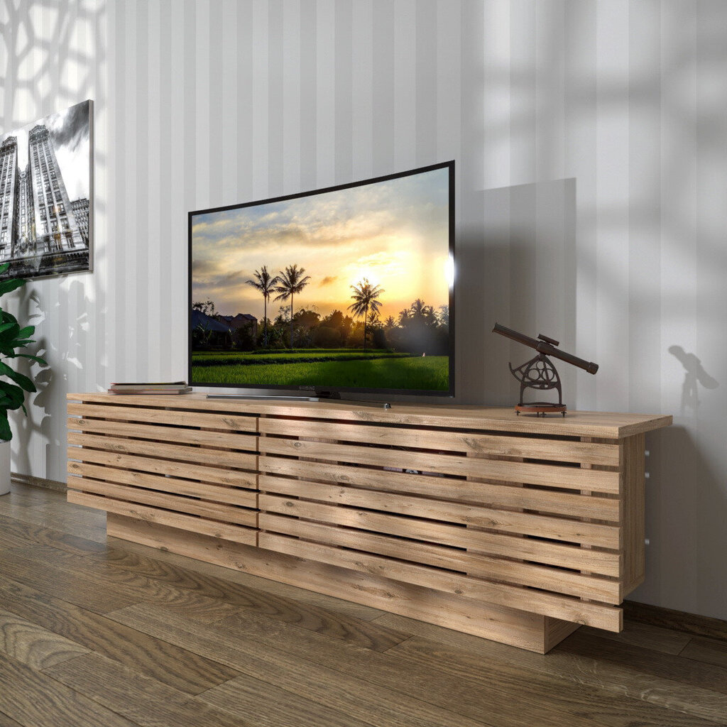 TV-laud Kalune Design Beta Fluto, pruun цена и информация | Televiisori alused | hansapost.ee